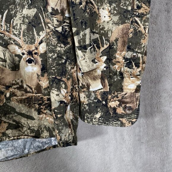 North River Outfitters Shirt Men’s M Camo Button Down L/S Deer Buck Hunting - Picture 6 of 11